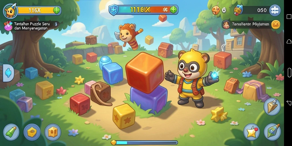 Gameplay menarik dari 116X yang menantang kecerdasan.