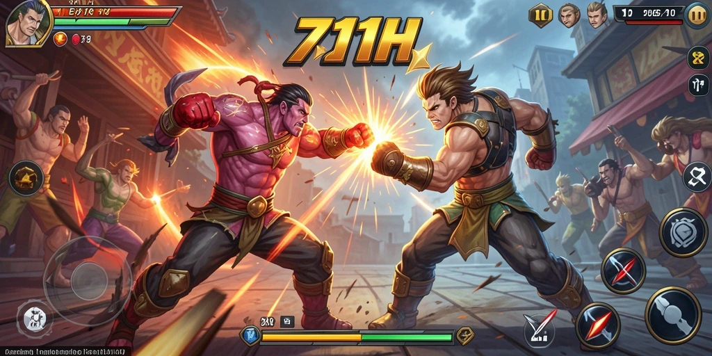 Tampilan gameplay Fighting yang mendebarkan dan visual yang memukau.