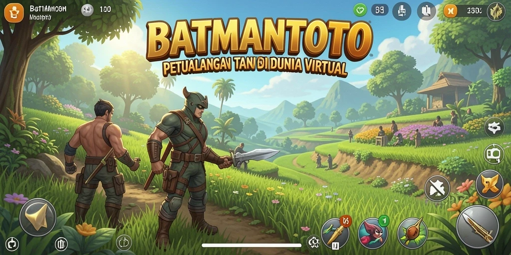 Tampilan screenshot gameplay BATMANTOTO yang menampilkan aktivitas bertani.