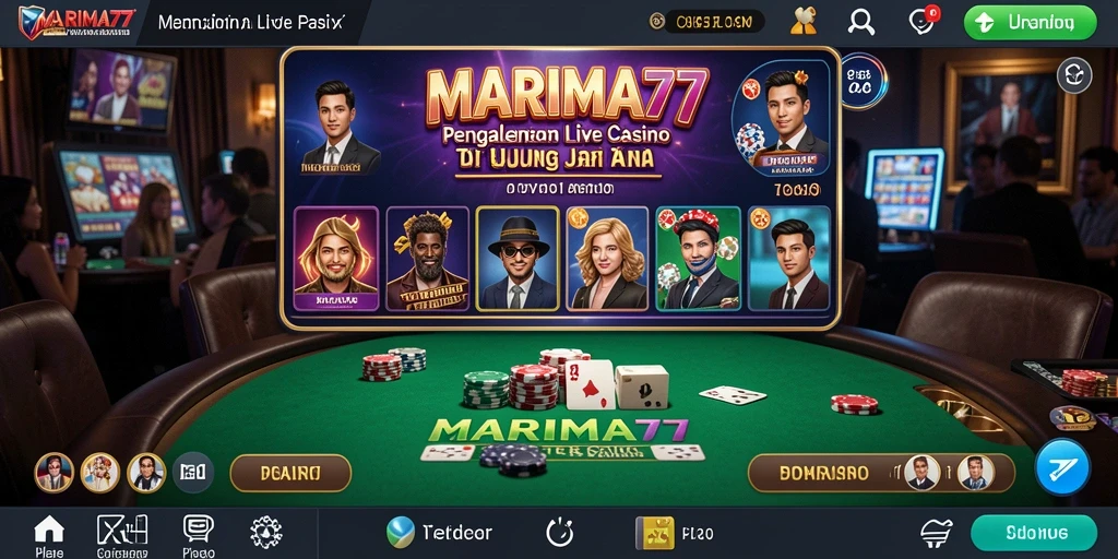 Tampilan gameplay Live Casino yang menarik dan interaktif dari MARIMA77.