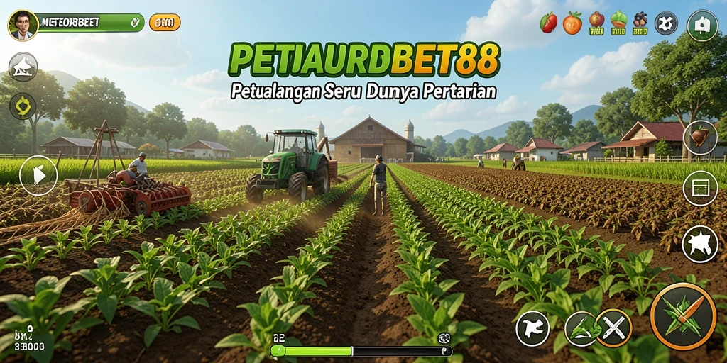 Tampilan nyata dari gameplay pertanian yang mendebarkan di METEORBET88.