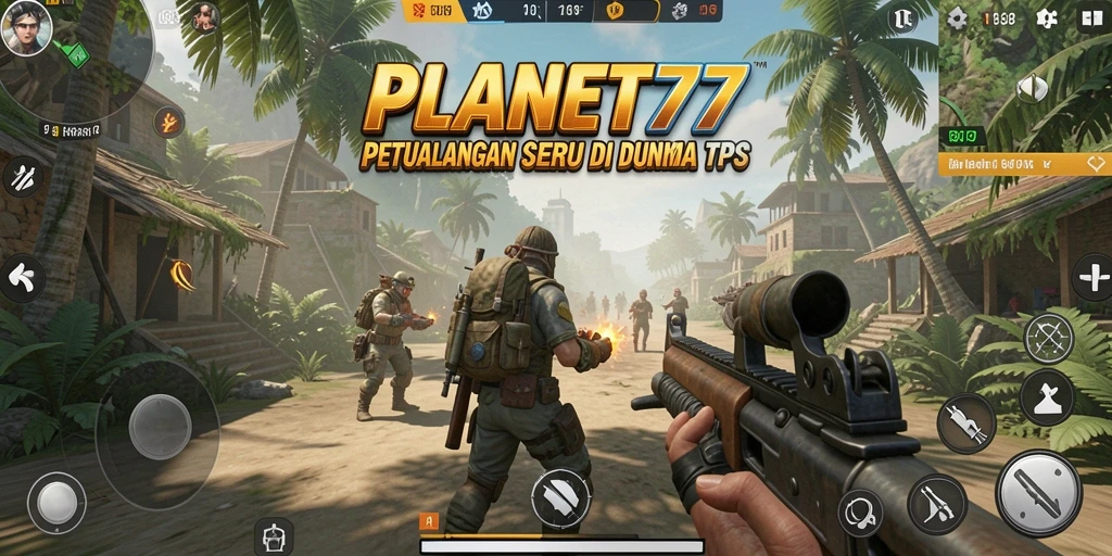 Tampilan gameplay menakjubkan dari PLANET77 dengan aksi tembak-menembak yang seru.