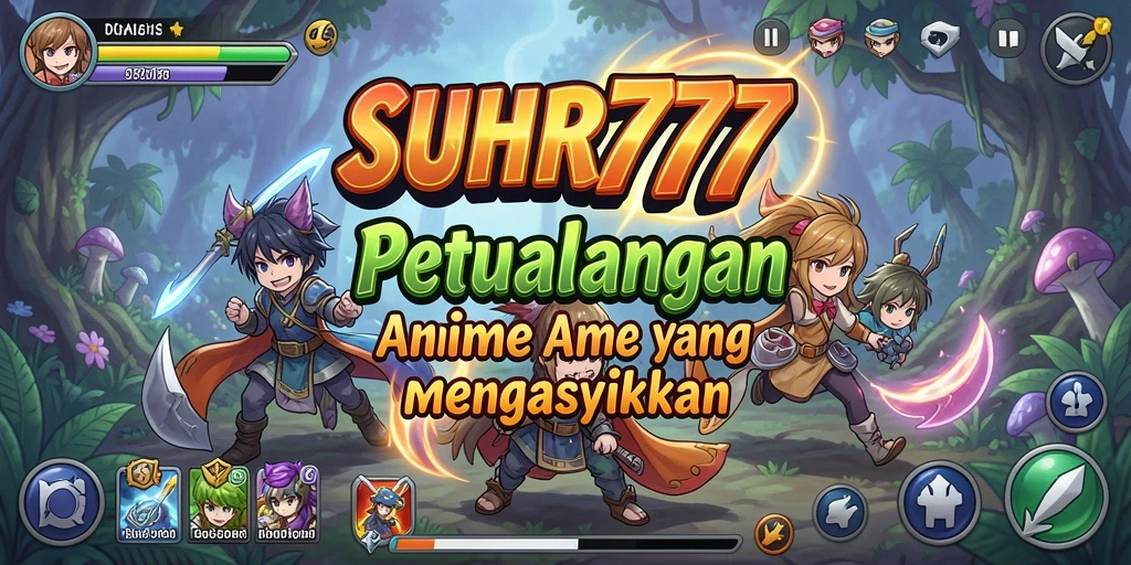 Tampilan gameplay <strong>Suhu777</strong> dengan aksi karakter anime yang keren.